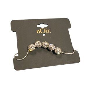 nOir Crystal Bead Adjustable Bracelet